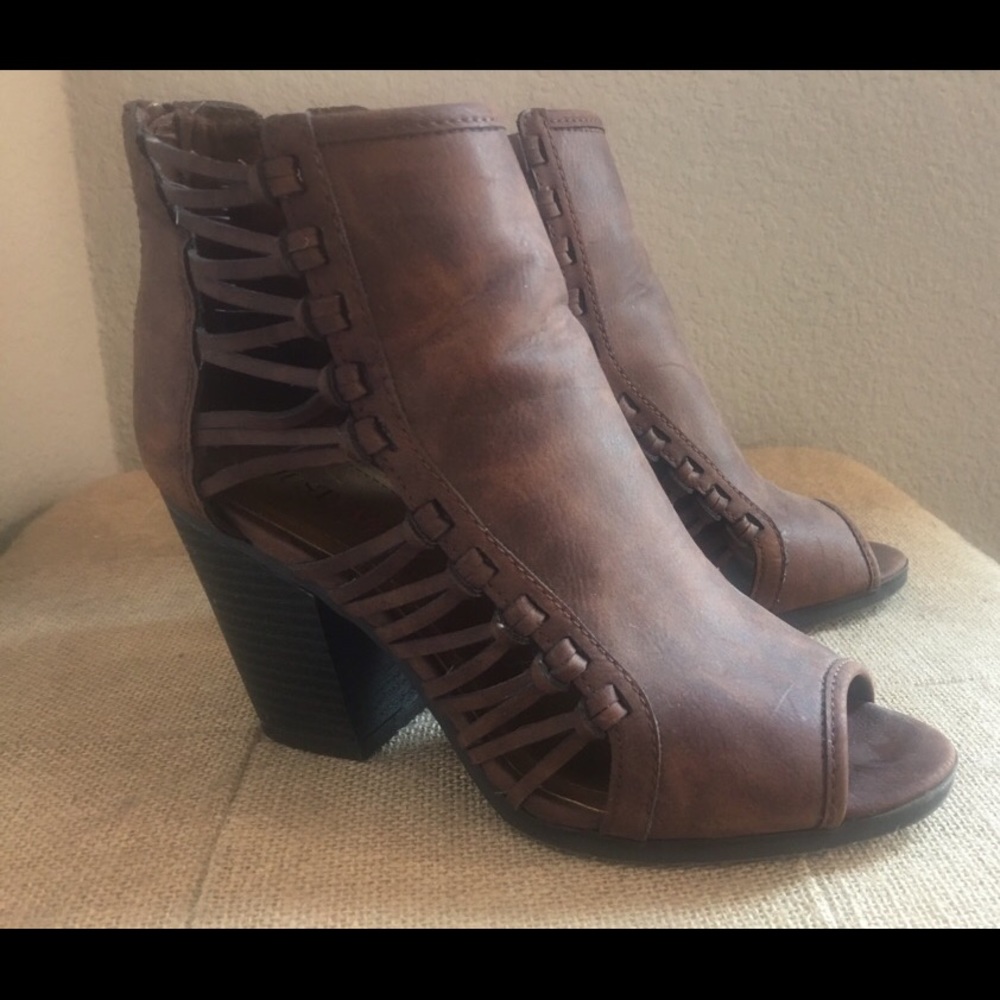 JustFab Open Toe Bootie